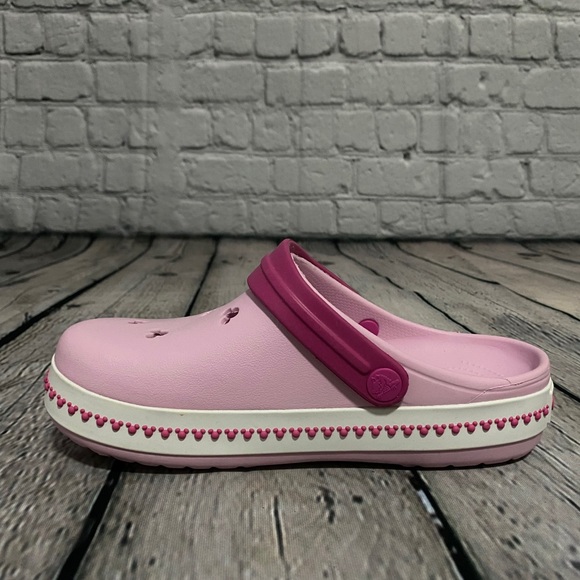 Crockpot Crocband Mickey Pink Clogs Size 3 - Picture 6 of 10